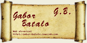 Gabor Batalo vizit kartica